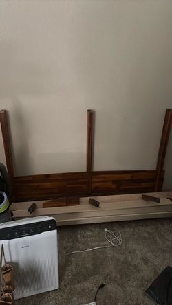 Teak Queen bed, real wood