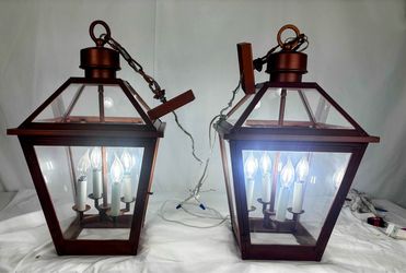 Pair of Hanging Lights  24”x 14”