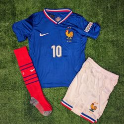 France Home  Jersey 2024/25 France Jersey Mbappe Jersey France Kids Jersey