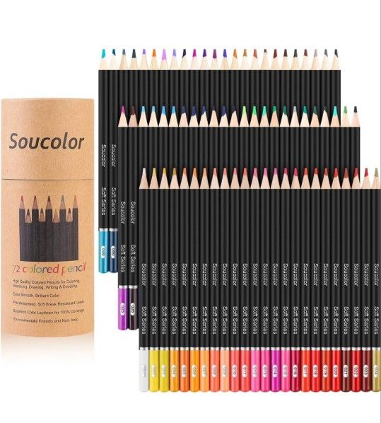Soucolor Colored Pencils 72 Pc Set