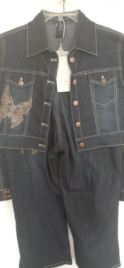 Dark Denim capri set