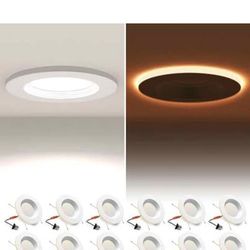 POWERASIA 5/6 Inch Recessed LED Downlights 12-Pack - NEW