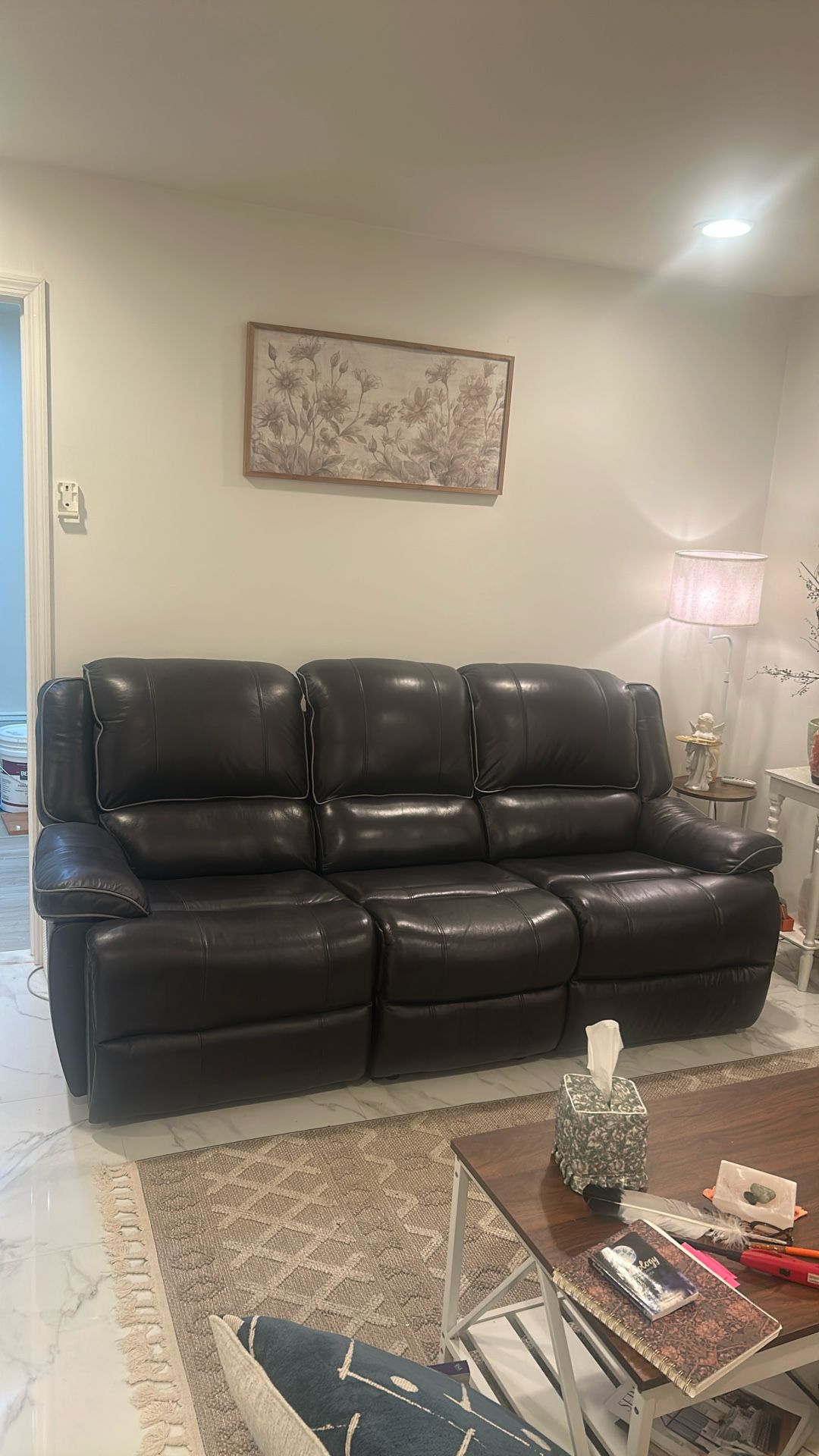 Black Leather couch for sale