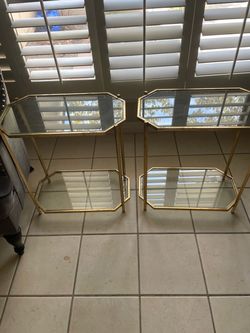 Gold end tables
