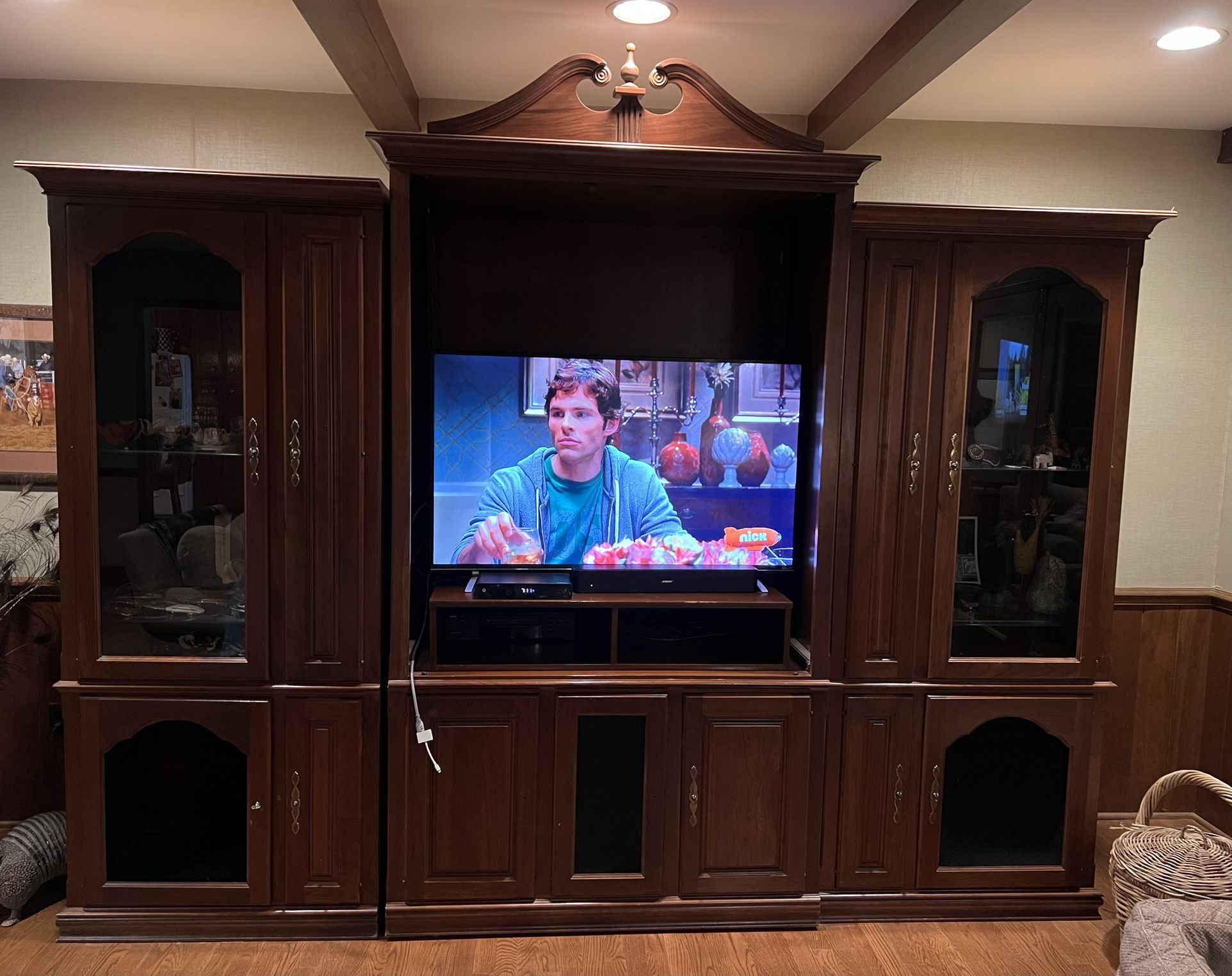 XL Solid Wood 3 Piece Entertainment Center! Delivery Available!