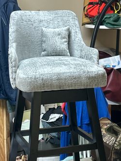 Reupholstered swivel chair