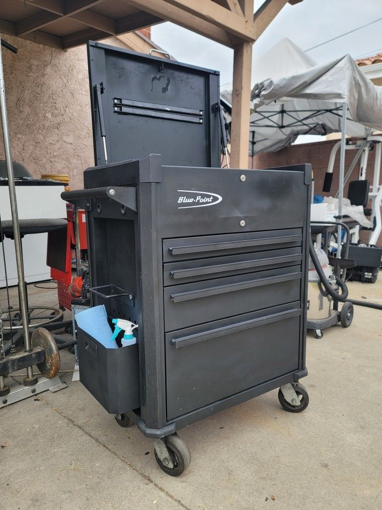 Blue point BluePoint Blue-Point By Snap-on Snapon Snap On Rolling Mobile On Wheels Tool Box Toolbox Cart Chest Cabinet.. With Key..
