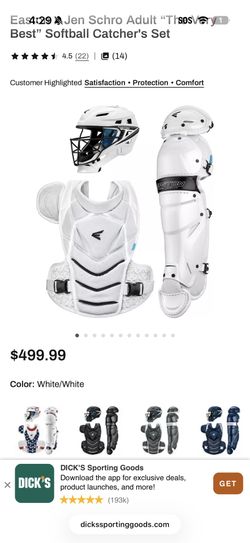 Softball catching gear Easton