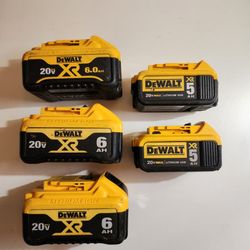 Dewalt 20v 6ah 5ah Lithium battery tool packs