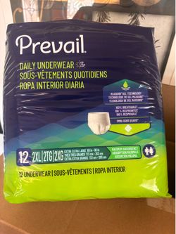 2xl Prevail adult diapers