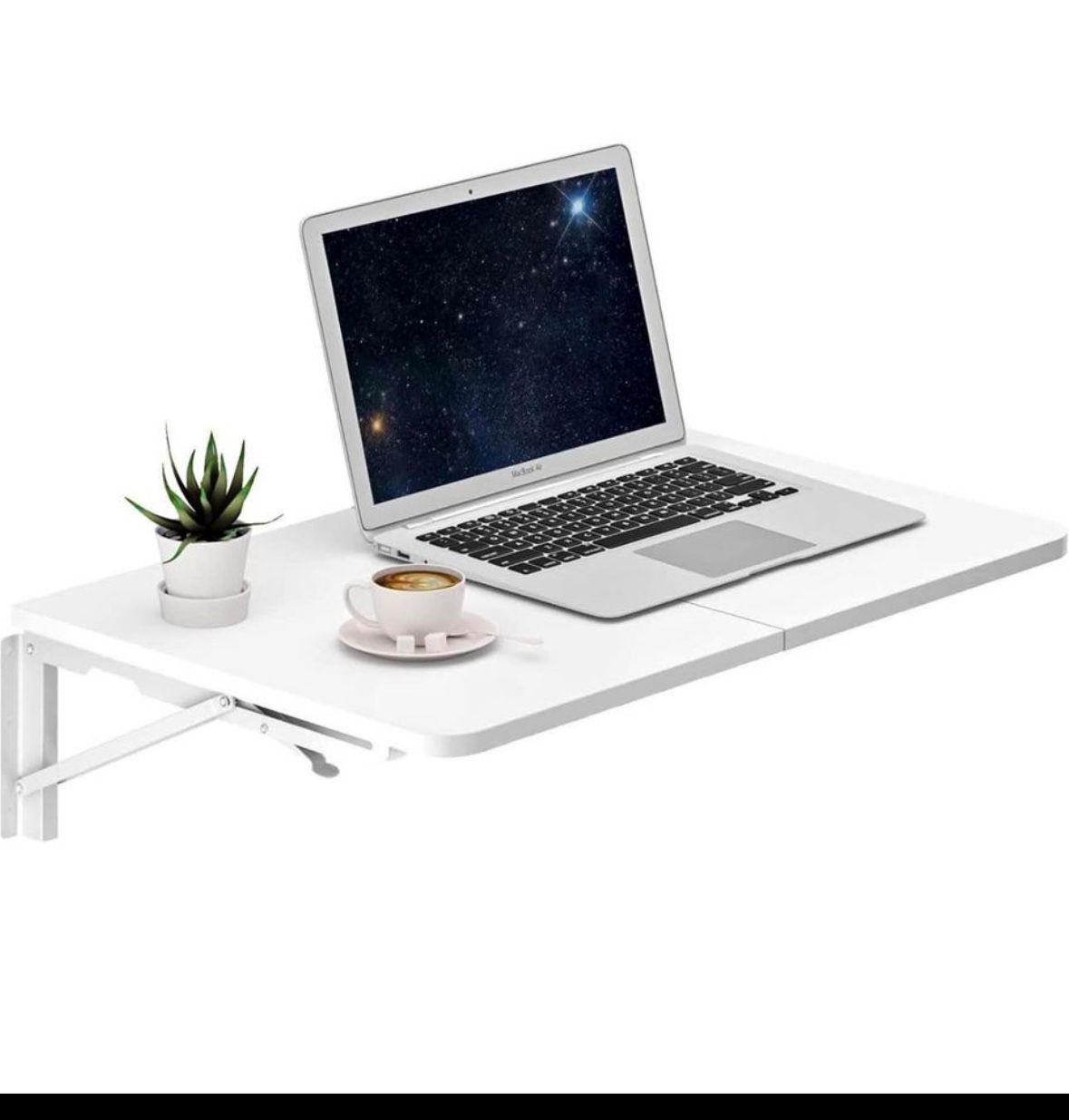 New in its box Wall Mounted Folding Table, Floating Desk for Small Spaces Laundry Shelf with Heavy D