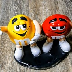 Vintage M&M's Red & Yellow "M&M Means 2000" Candy Dispenser Figure
