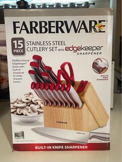 Farberware Knife Set with Block and Built in Sharpener