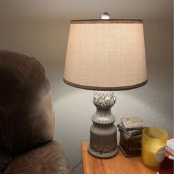Rustic Charm Grey Lamp