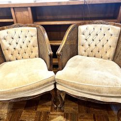 Cane Woven Vintage Chairs (2 Piece Set) By Bernhardt 