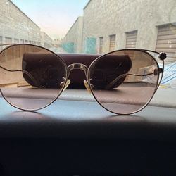 Coach Rose Gold Frame Sunglasses – Brown Gradient – With Case