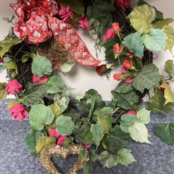 Valentine Wreath With Hearts
