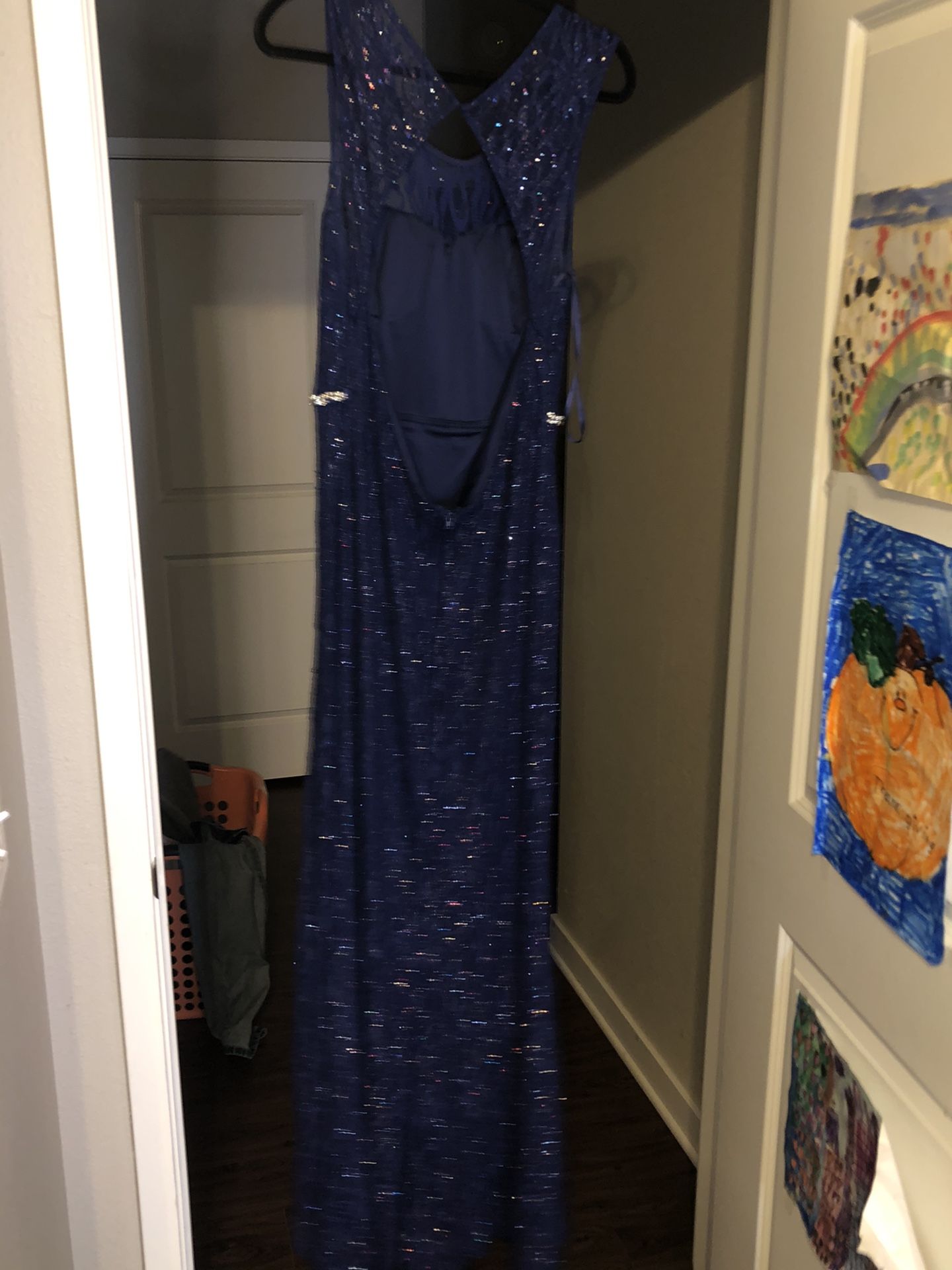 Navy Blue Mermaid Prom Dress