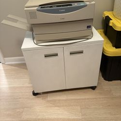 Cannon Copy Machine With Cabinet