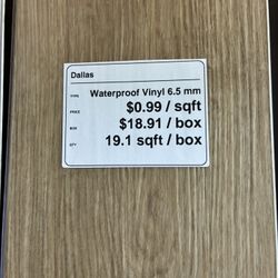 Waterproof Vinyl Flooring 6.5mm - Dallas, Chicago, Columbus, Boston