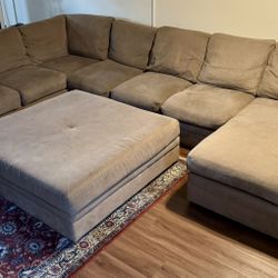 Living Space Turner- Large Comfy Couch with Ottoman