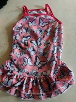 New butterfly pink puppy dog dress pullover