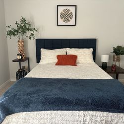 Full Size bed With Tulo Lavender Memory Foam Mattress, With full Foldable Spring Box  