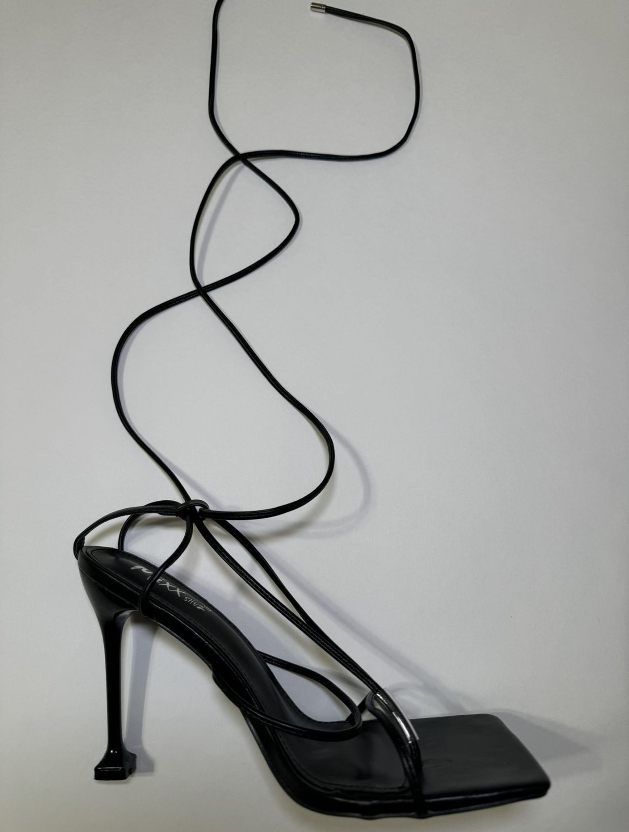 Black Lace-Up Heels