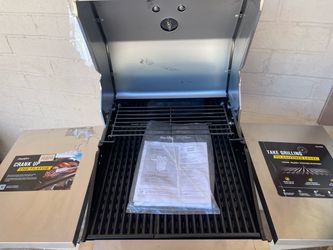 Stainless steel two burger gas grill