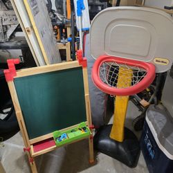 Art Easel And Basketball Court