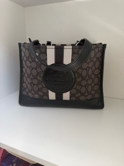 Coach Signature Stripe Tote Bag