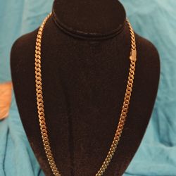 14k Gold Cuban Link Chain 24  Inches
