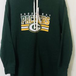 Hoodie Green Bay Packers pull over long sleeves green.L