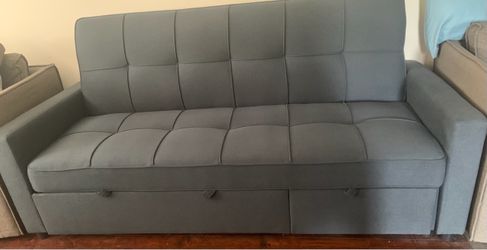 Dark Blue /Gray Sleep Sofa - $300