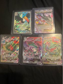 Pokemon cards Rayquaza vmax mega & toucannon illustration rare