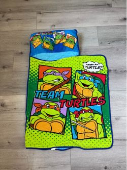 Teenage Mutant Ninja Turtles Nap-Mat - Includes Pillow and Plush Blanket – Great for Boys and Girls