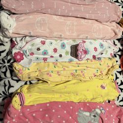 3mo Baby girl Footie Sleepers!