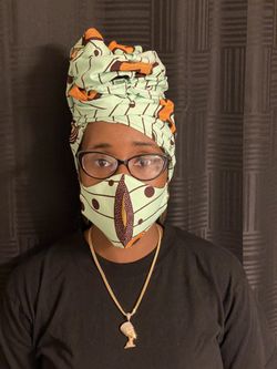 Head Wrap with matching mask set