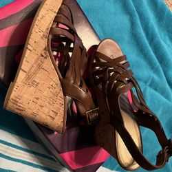 Cork Wedge Sandals 