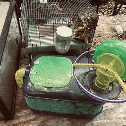 Hamster Cage And Aquarium 