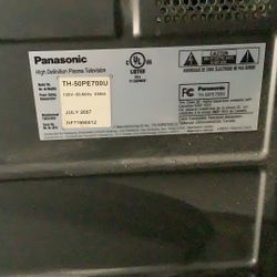 55” Older Panasonic  Plasma TV 