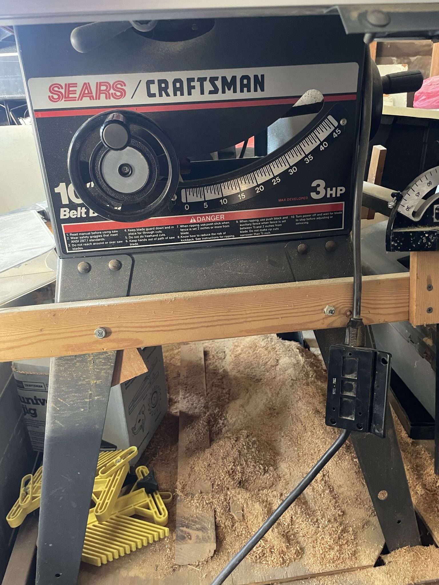 10” 3 HP Table Saw. With 6’ Table