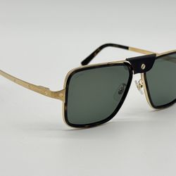 SANTOS DE CARTIER PILOT SHAPE SQUARE SUNGLASSES CT0263SA NEW 100% GENUINE ~$1425