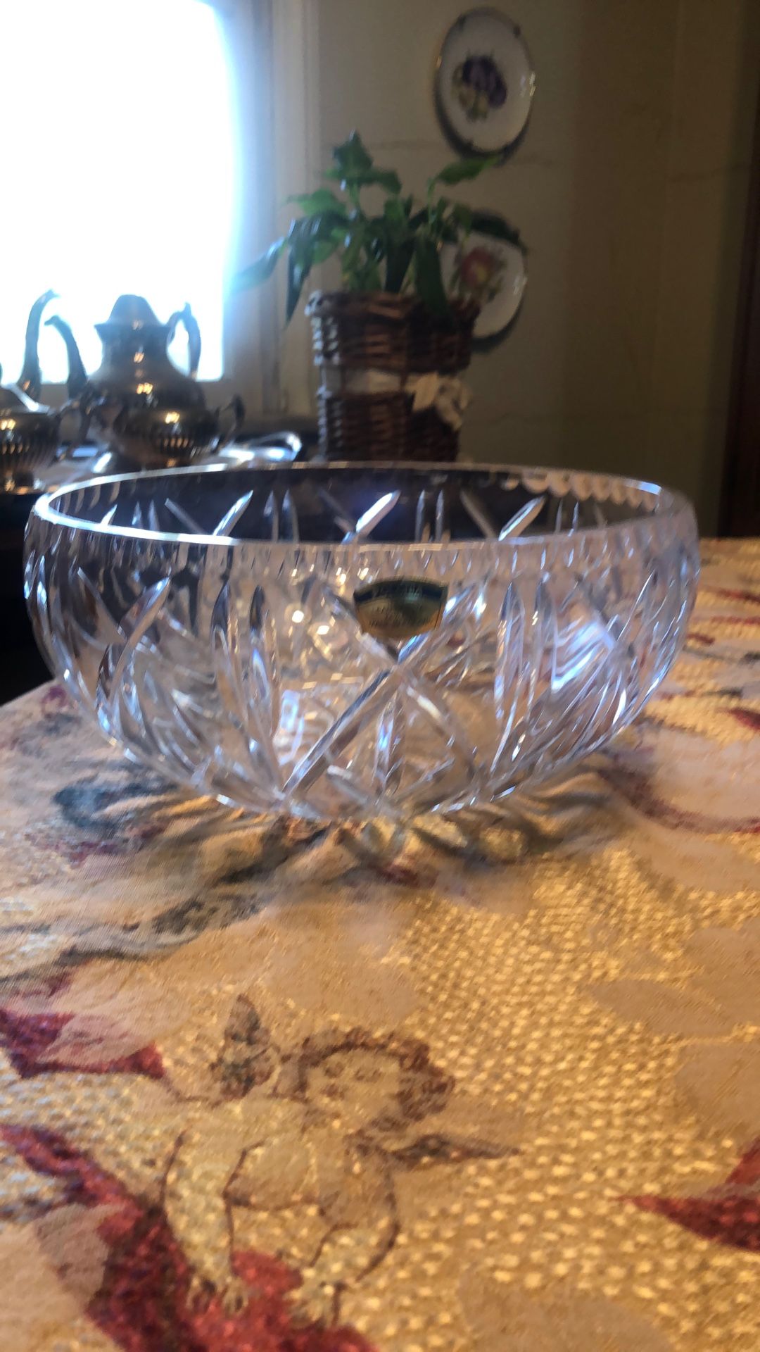 Vintage Polonia 24 % Lead Cut Crystal Bowl