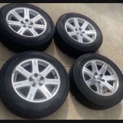 4 X 215/65r17 5x4.5 5x114.3 5x115 Stock  Chrysler 300 Toyota Camry  Cr-v Mustang Tacoma Civic Sentra Altima Rims Wheels Good 90% Treads Tires!!!!!!!!!
