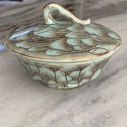 Beautiful Vintage Candy Dish With Lid From Holland