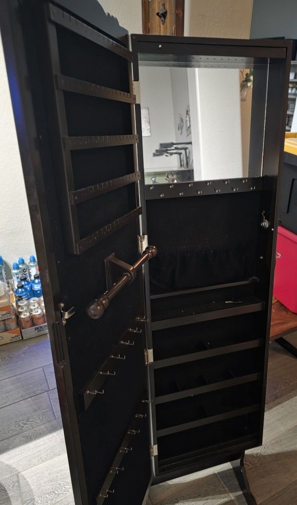 Jewelry Organizer With Mirror And Keys