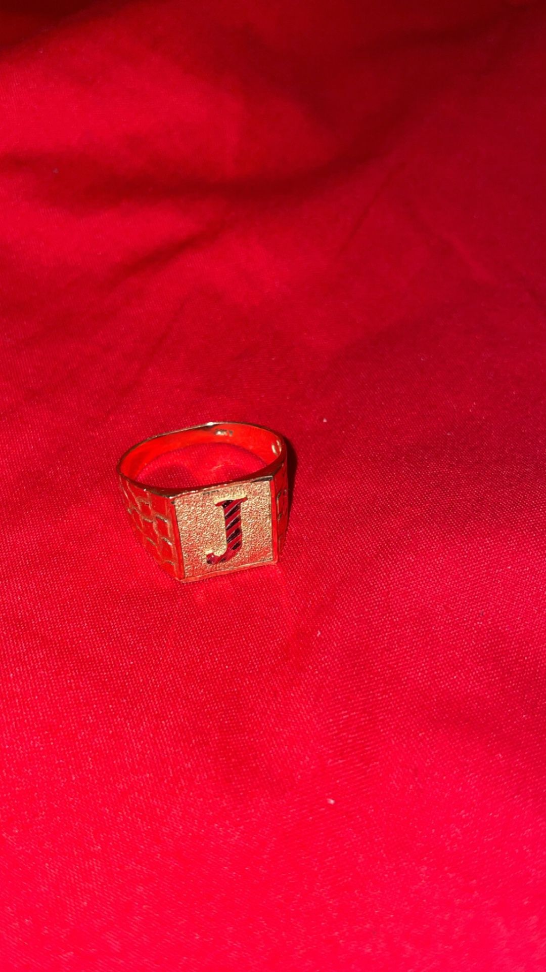 14k Ring Initial J