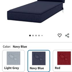 80 x 26 x 4 Inch Olefin Chaise Lounge Cushions, Lounge Chair Cushions with Headrest for Outdoor Furniture - Weather and Fade Resistant Patio Replaceme
