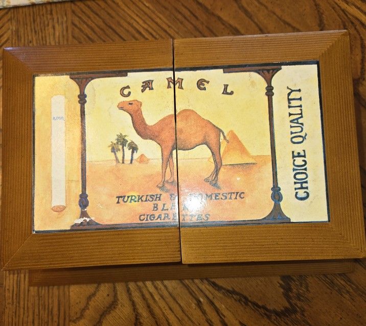 1997 “Thomas Museum Series”Camel Cigarette Pack Wood Jewelry Box Limited Edition